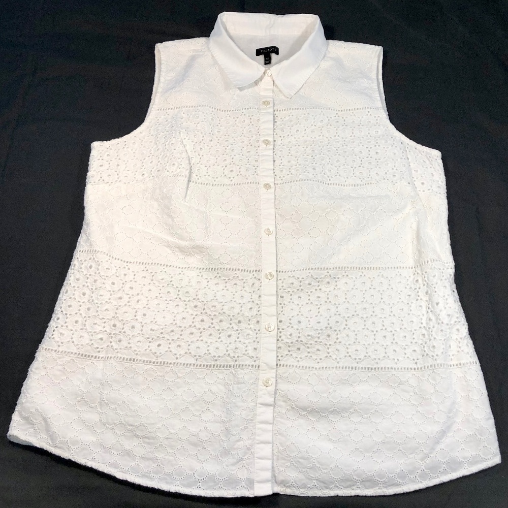 Talbots misses size 14 sleeveless lined shirt NWOT